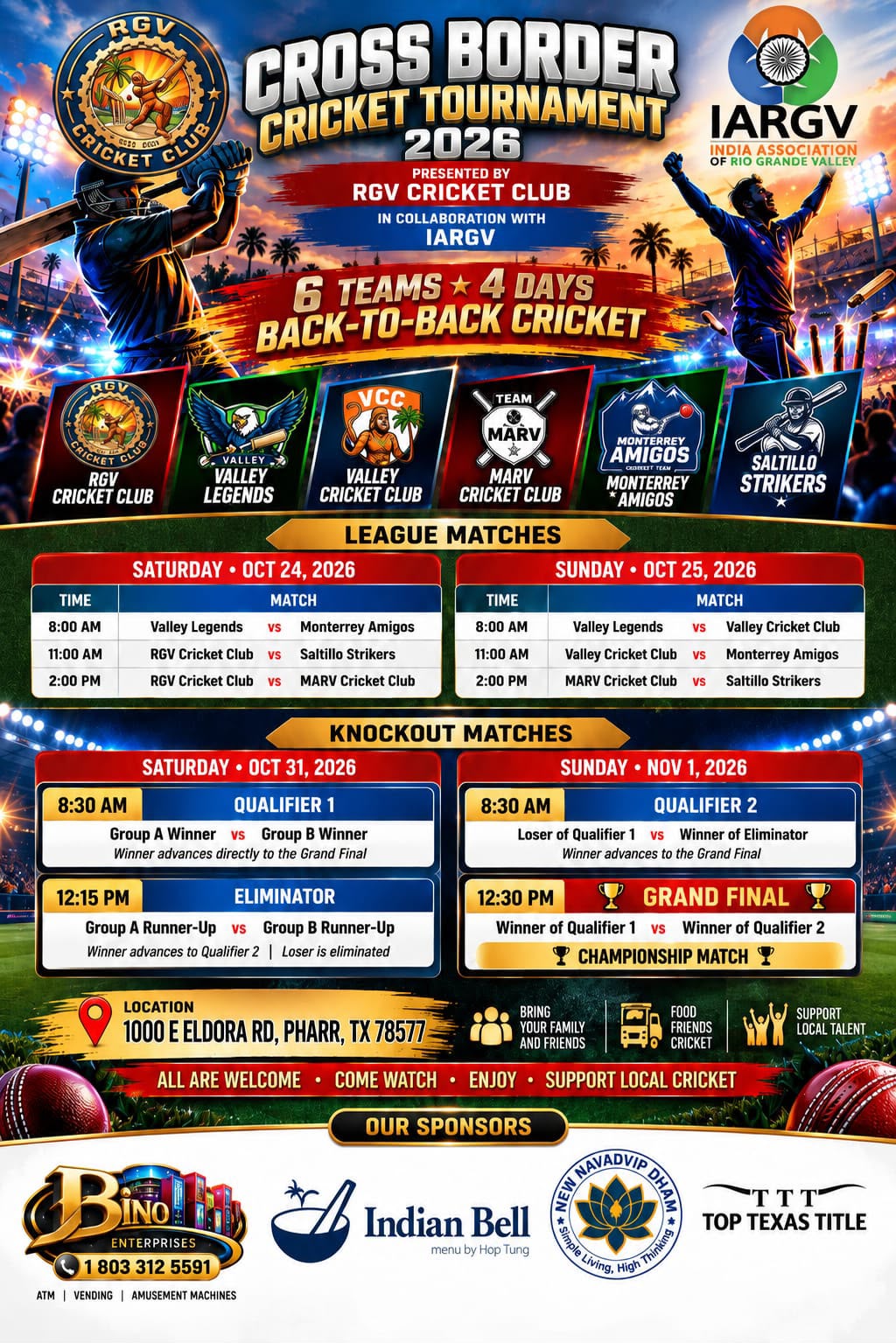 CROSS BORDER CRICKET TOURNAMENT 2026